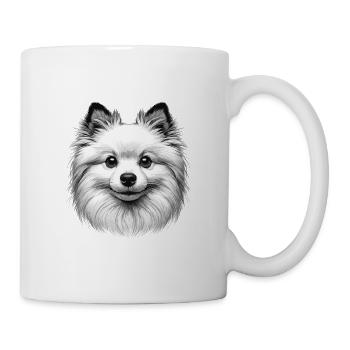 Hundegesicht - Volpino Italiano - Tasse - Weiß - Rechts