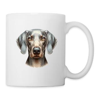 Hundegesicht - Weimaraner - Tasse - Weiß - Rechts