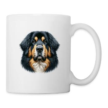 Hundegesicht - Tibetdogge - Tasse - Weiß - Rechts