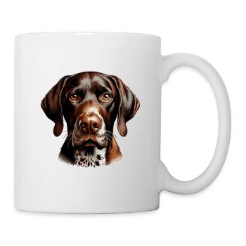 Visage de chien - German Shorthair - Mug blanc - blanc - Droite