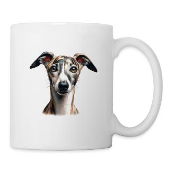 Hundegesicht - Whippet - Tasse - Weiß - Rechts