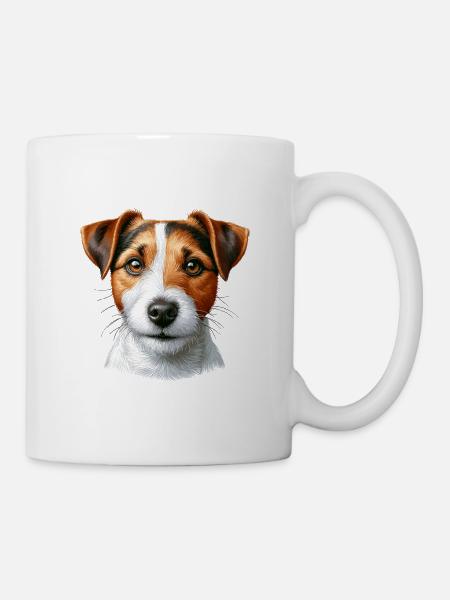 Hundegesicht - Jack Russell Terrier - Tasse - Weiß