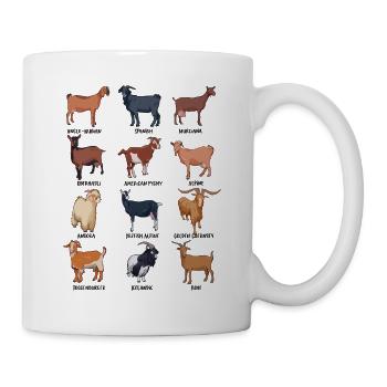 Viele unterschiedliche Ziegen - Tasse - Weiß - Rechts