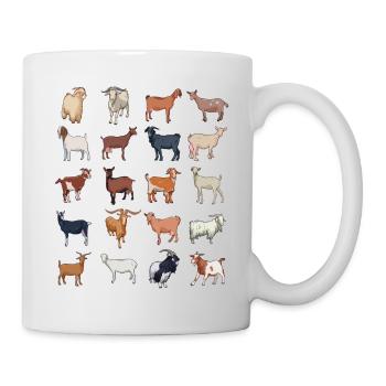 Petting zoo - lots of goats - Mug - white - Right