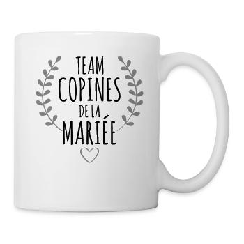 Team Copines Mariée EVJF Bride équipe Jeune Fille - Mug blanc - blanc - Droite