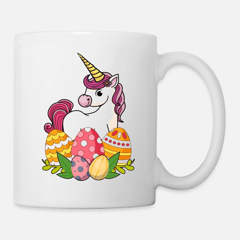 Happy Easter | Design with Unicorn - Tasse - Weiß