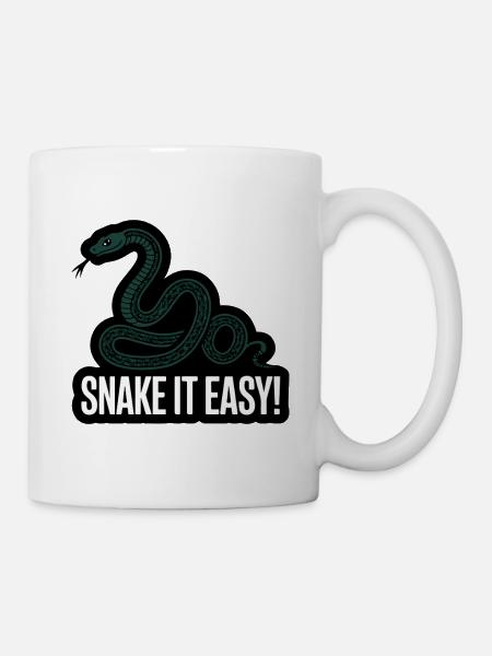 SCHLANGE ES EINFACH - Tasse - Weiß