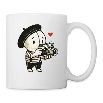 Le photographe timide de la pantomime - Mug blanc - blanc - Droite