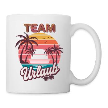 Urlaub Strand Strandurlaub Palmen Familie Sommer - Tasse - Weiß - Rechts