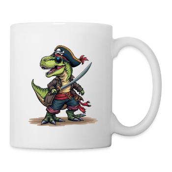 Carnival Pirate Dinosaur Costume Pirate Hat Alaaf - Mug - white - Right
