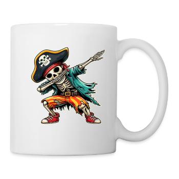 Carnival Pirate Skeleton Dabbing Pirate Hat Alaaf - Mug - white - Right