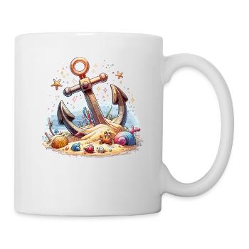 Anchor with Cute Crab - Anchor Motif - Mug - white - Right