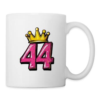 44 Zahl Krone - Tasse - Weiß - Rechts