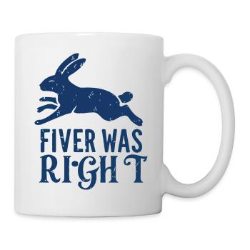 FIVER AVAIT RAISON - Mug blanc - blanc - Droite