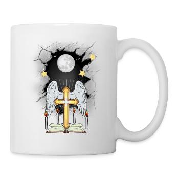 Kirche Kreuz Kreuze Kruzifix - Tasse - Weiß - Rechts