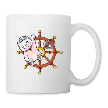 maritime, chat, chats, voile, Moin, enfants, enfant - Mug blanc - blanc - Droite