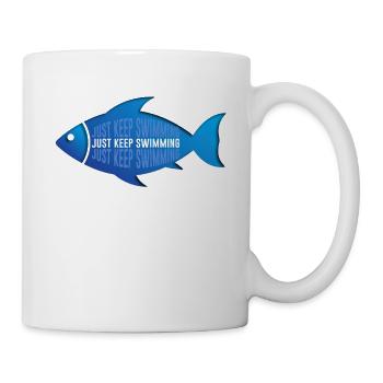 Schwimmender Fisch Poisson nageur - Mug blanc - blanc - Droite