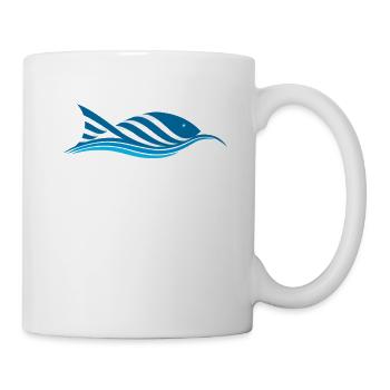 Fisch mitWellen Design Fish with Waves Design - Mug - white - Right