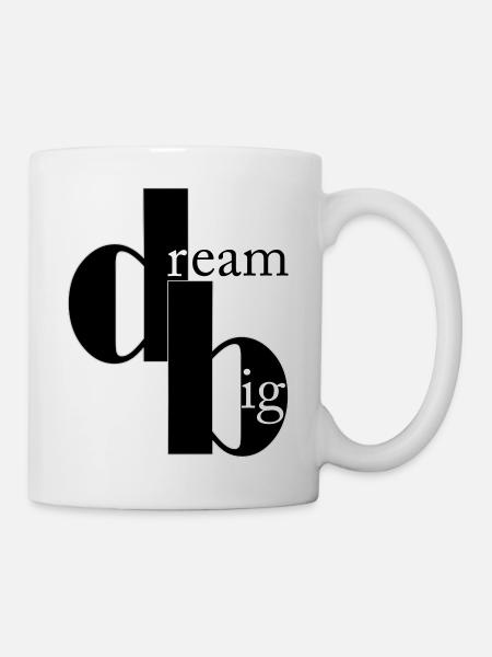 rêver grand - Mug blanc - blanc
