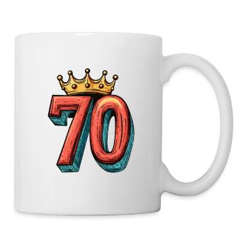 70 Number Crown - Mug - white - Right
