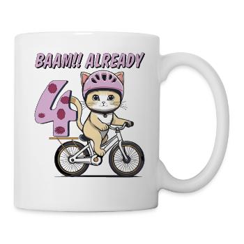 CAT BIKE BAAM!! ALREADY FOUR - Mug - white - Right