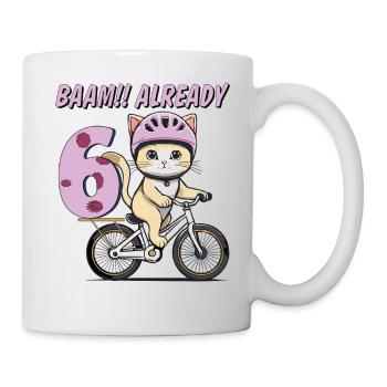 CAT BIKE BAAM!! ALREADY SIX - Mug - white - Right