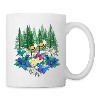 Forest Nature Spring Bee Bees Bumblebee - Mug - white - Right