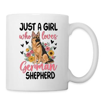 Just A Girl Who Loves German Shepherd - Tasse - Weiß - Rechts