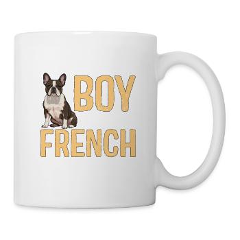 Just A Boy Who Loves French Bulldogs - Tasse - Weiß - Rechts