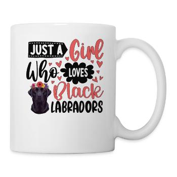 Juste une fille qui aime les labradors noirs - Mug blanc - blanc - Droite