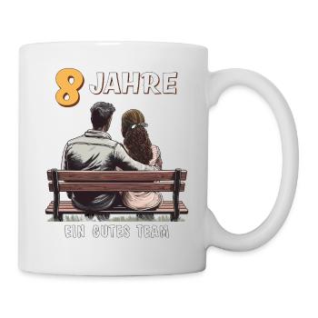 8 YEARS A GOOD TEAM MAN WOMAN - Mug - white - Right