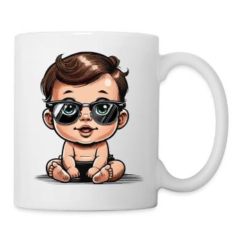 baby comic sonnenbrille - Tasse - Weiß - Rechts