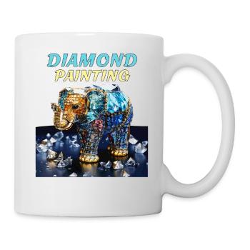 DIAMONDS ELEPHANT DIAMOND PAINTING - Mug - white - Right