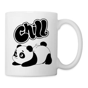 Panda und chillen - Tasse - Weiß - Rechts