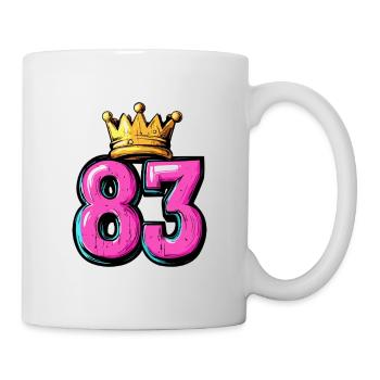 83 Nombre Couronne - Mug blanc - blanc - Droite