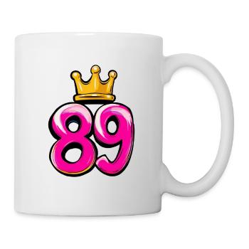 89 Couronne de chiffres - Mug blanc - blanc - Droite