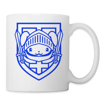 Lapin Chevalier Épée Bouclier Armure Casque Château Héros - Mug blanc - blanc - Droite