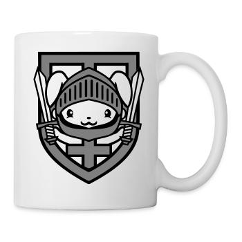 Lapin Chevalier Épée Bouclier Armure Casque Château Héros - Mug blanc - blanc - Droite