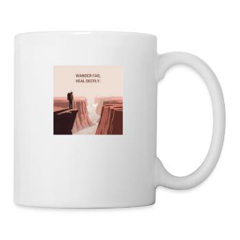 Wander Far, Heal Deeply – Hiking & Nature - Mug - white - Right