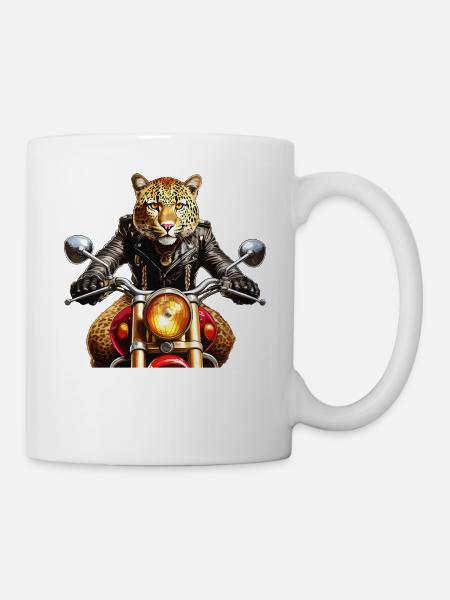 MOTORRAD LEOPARD - Tasse - Weiß