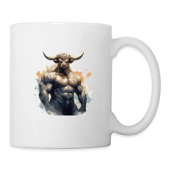 Bull Bull Muscles Musculation Bête - Mug blanc - blanc - Droite
