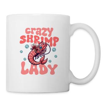 Crazy Shrimp Lady Shrimp Lover Fruits de mer - Mug blanc - blanc - Droite