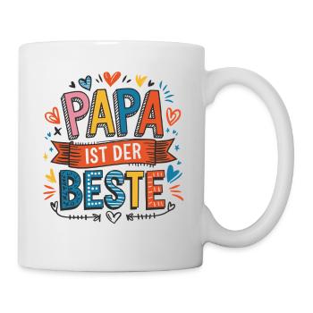 Papa Ist Der Beste - Perfekte Wahl Für Den - Tasse - Weiß - Rechts