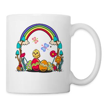 Poussin de Pâques Enfants Oeufs de Pâques Enfant - Mug blanc - blanc - Droite