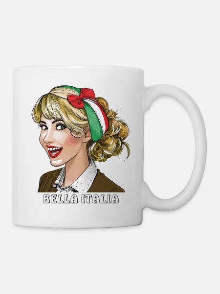 FRAU ITALIEN BELLA ITALIA - Tasse - Weiß