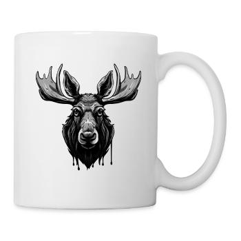 Elch Portrait - Tasse - Weiß - Rechts