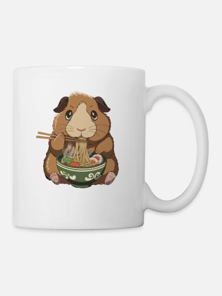 Guinea Pig Ramen Delight - Perfect for - Mug - white