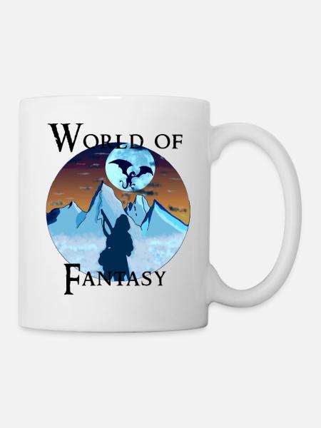 Guerrier dragon - world of fantasy - Mug blanc - blanc