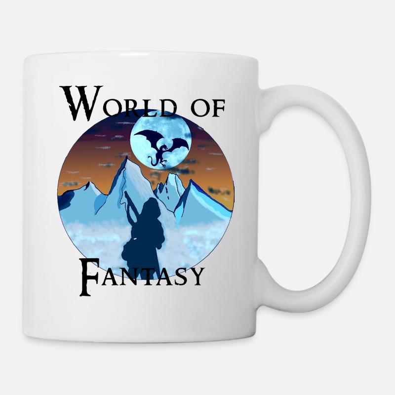 Guerrier dragon - world of fantasy - Mug blanc - blanc