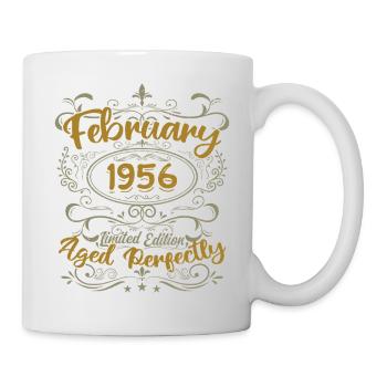 Idée cadeau février 1956 anniversaire février 1956 - Mug blanc - blanc - Droite